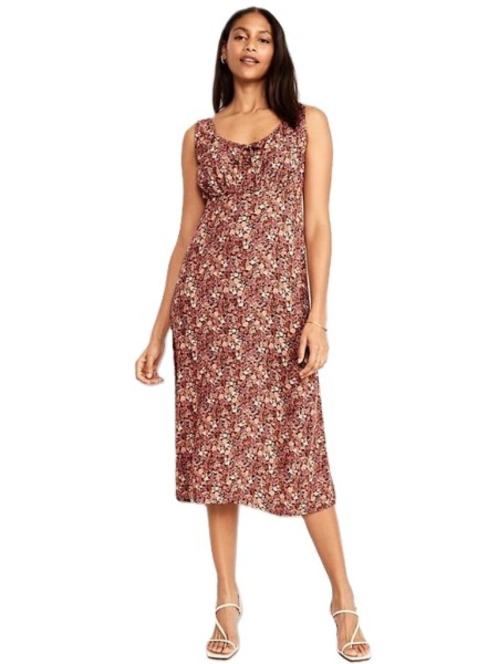 Old Navy Empire Waist Floral Print Peasant Maxi Dress. Size Large